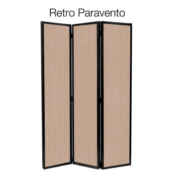 Retro del separè in legno naturale